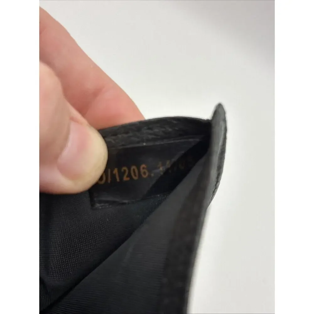 Men’s Black Vintage Embroidered Western Cowboy Pleather Wallet Made In 11/05